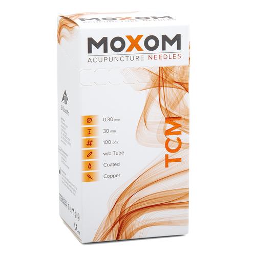 Agujas de acupuntura MOXOM TCM 100 ud. (recubiertas de silicona) 0,30 x 30 mm, 1022097, Agujas de acupuntura MOXOM