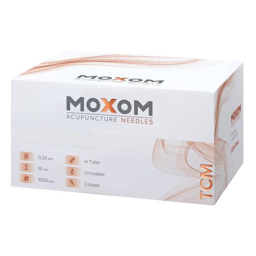 Agujas de acupuntura MOXOM TCM 1000 ud. (no recubiertas de silicona) 0,20 x 15 mm, 1022106, Agujas de acupuntura MOXOM