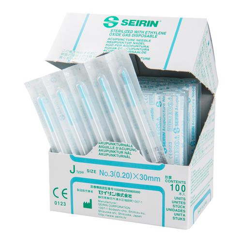 SEIRIN ® tipo J – singularmente suaves; Diámetr: 0,20 mm  Longitud 30 mm, Colour azul, 1002420 [S-J2030], Agujas de acupuntura SEIRIN