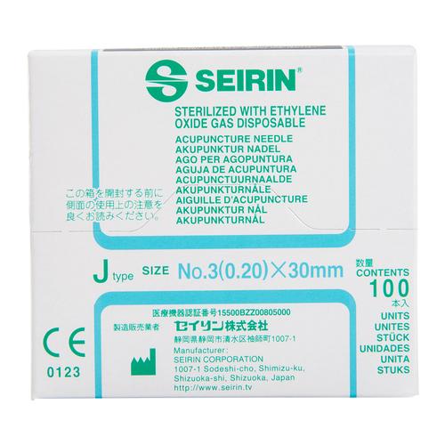 SEIRIN ® tipo J – singularmente suaves; Diámetr: 0,20 mm  Longitud 30 mm, Colour azul, 1002420 [S-J2030], Agujas de acupuntura SEIRIN