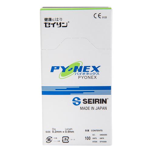 SEIRIN ® New PYONEX - 0,17 x 0,90 mm, verde, 1002465 [S-PG], Agujas de acupuntura SEIRIN