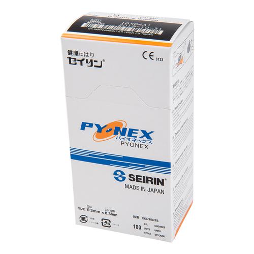 SEIRIN ® New PYONEX – 0,11 x 0,30 mm, naranja, 100 pcs. por caja., 1002468 [S-PO], Agujas de acupuntura SEIRIN