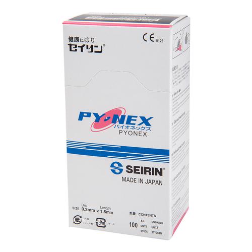 La nueva PYONEX – La aguja suave , con nueva apariencia, para terapias Diámetro 0,20 mm
Longitud 1,50 mm
Color rosado, 1002469 [S-PP], Agujas de acupuntura SEIRIN