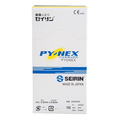 S-PY SEIRIN New PYONEX amarillo; Diámetro: 0,15 mm Longitud: 0,60 mm, 1002471 [S-PY], Agujas de acupuntura SEIRIN