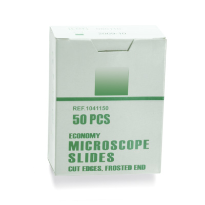 Portaobjetos, con bordes cortados, 1005082 [W16158], Cajas de diapositivas para microscopio